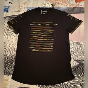 Black and Camouflage Men Shirt